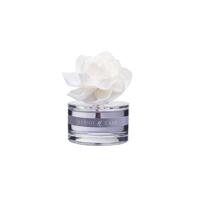 HYPNO CASA Diffusore a Bastoncini con Fiore Bianco Rosa 60ml Orchidea Nera