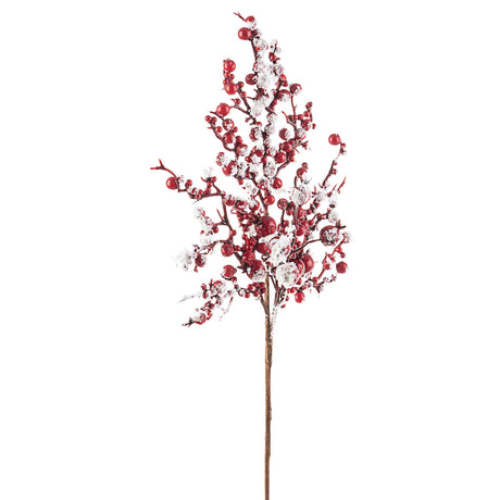 BIZZOTTO - Decorazione Natalizia Ramo con Bacche Rosse Natale 45cm