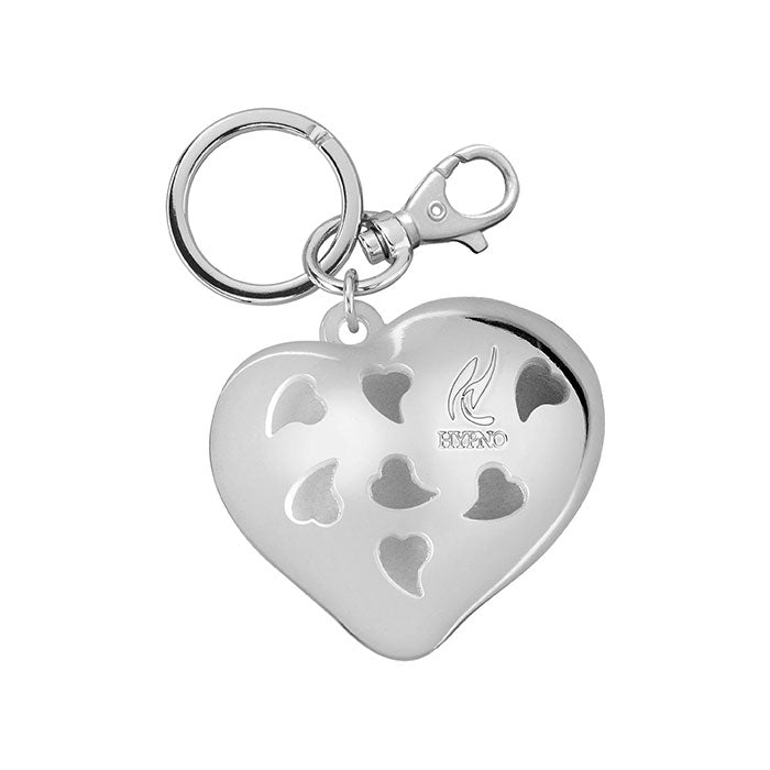 HYPNO CASA Portachiavi Profumato Cuore di Bergamotto 6x7cm Argento Metallo