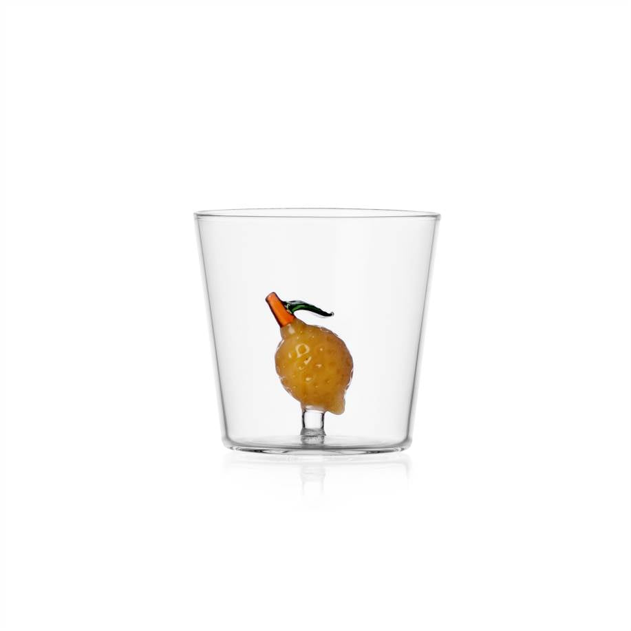 ICHENDORF Fruits & Flowers Set 6 Pezzi Tumbler Bicchieri 8,5cm 350ml Vetro Borosilicato