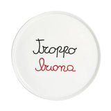 SIMPLE DAY Piatto Pizza Troppo Buona 31,5cm Bianco Ceramica