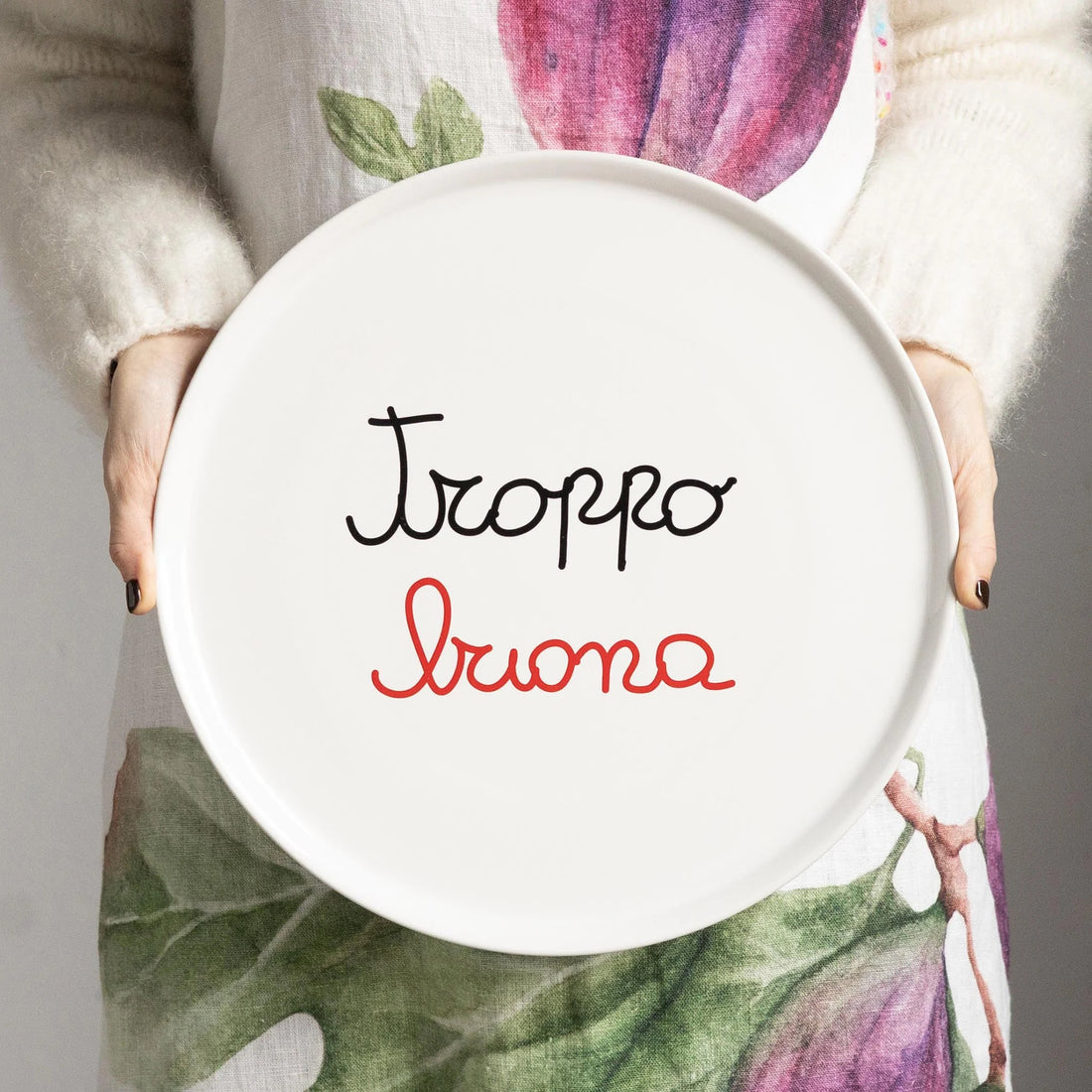 SIMPLE DAY Piatto Pizza Troppo Buona 31,5cm Bianco Ceramica