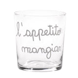 SIMPLE DAY Water Glasses L'Appetite Comes While Eating Set 6 Pieces 355ml Glass