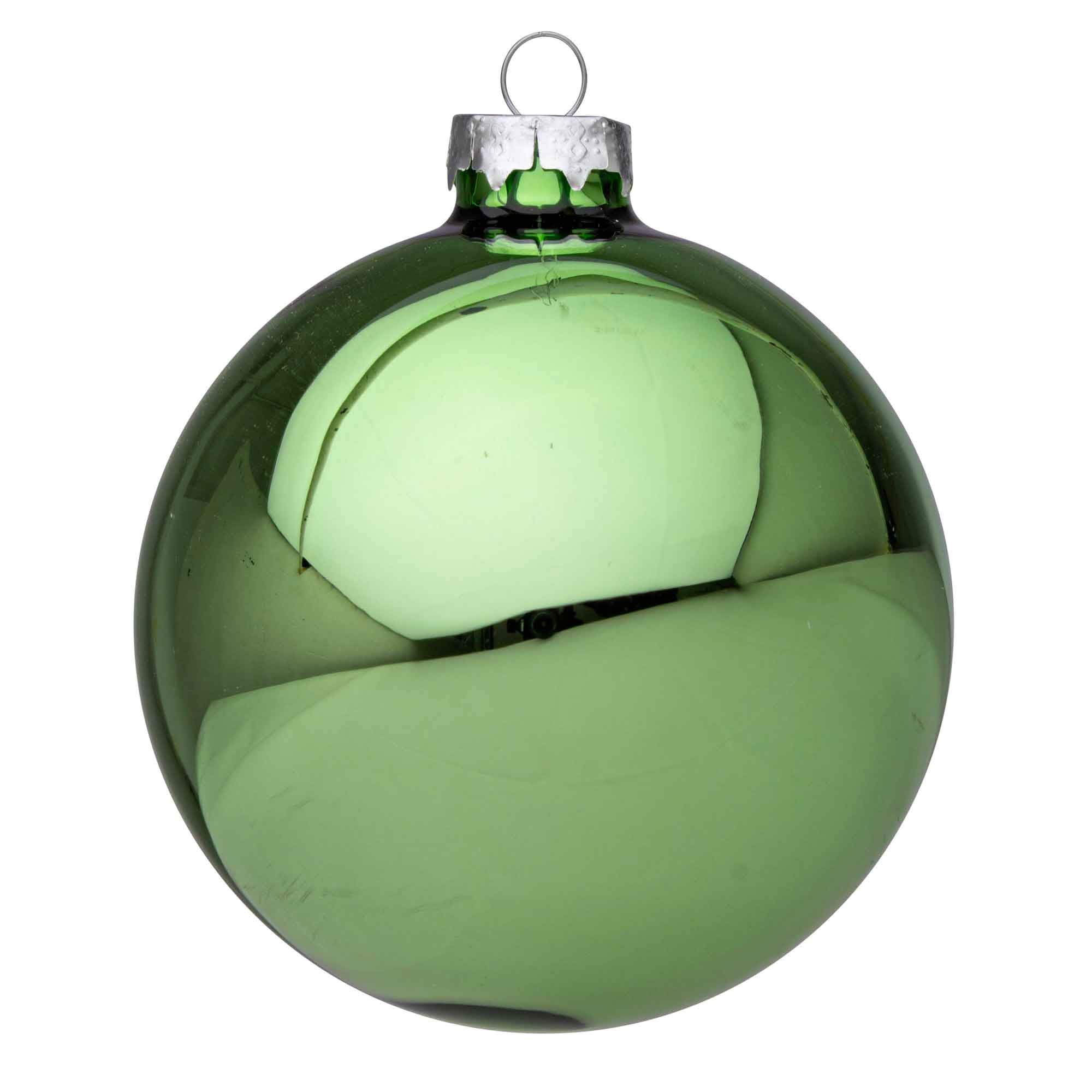 BIZZOTTO Addobbo Sfera Pallina Albero di Natale Verde Lucido Vetro 10cm