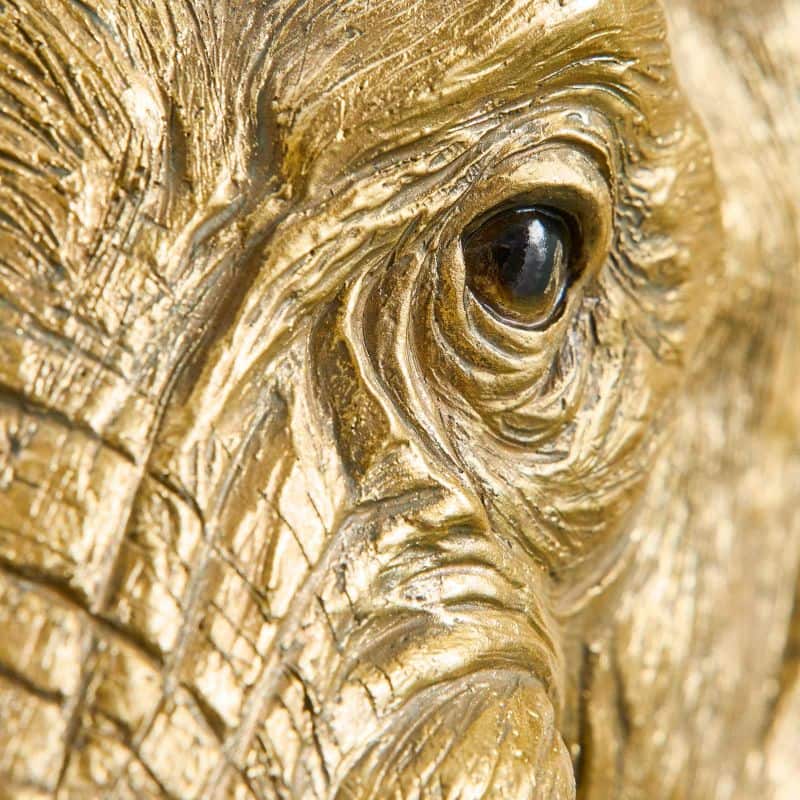 WERNS Lampada da Parete Elefante Jumbo 43x47cm Oro Resina