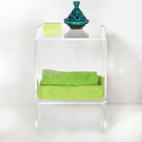 iPLEX Accanto Tavolino Comodino in PMMA Trasparente 32x45cm Made in Italy
