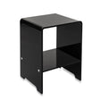 iPLEX Accanto Tavolino Comodino in PMMA Nero 32x45cm Made in Italy