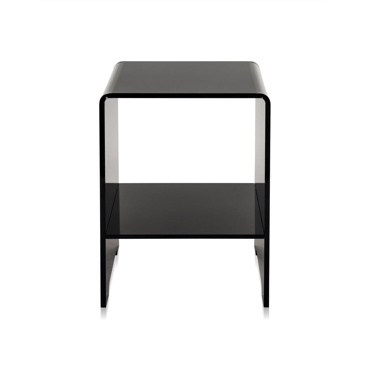 iPLEX Accanto Tavolino Comodino in Plexiglass Nero 32x45cm Made in Italy