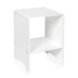 iPLEX Accanto Tavolino Comodino in PMMA Bianco 32x45cm Made in Italy