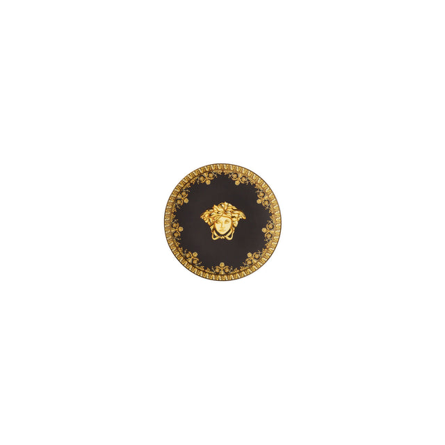 VERSACE - I Love Baroque Piatto Piattino 10cm Nero Oro Porcellana