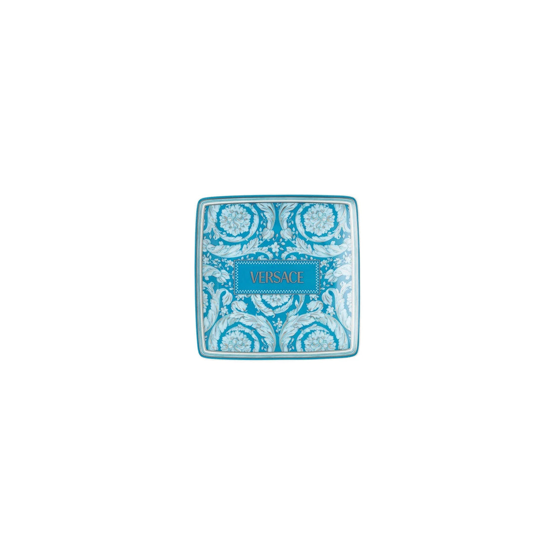 VERSACE - Barocco Teal Ciotola Coppetta 12cm Azzurro Porcellana