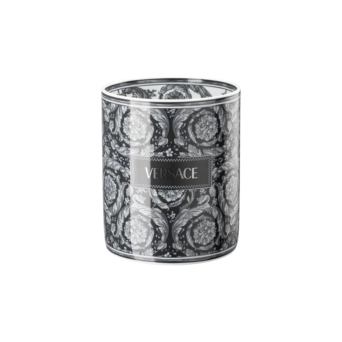 VERSACE - Barocco Haze Vaso da Fiori 18cm Nero Porcellana