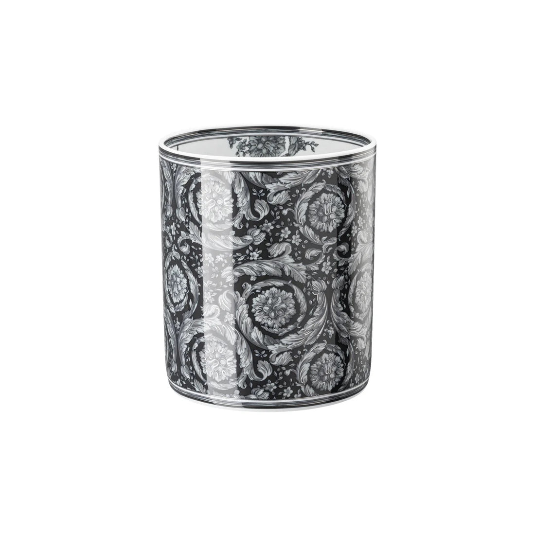 VERSACE - Barocco Haze Vaso da Fiori 18cm Nero Porcellana