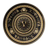 VERSACE Virtus Gala Black Placeholder Plate 33cm Black Gold Porcelain