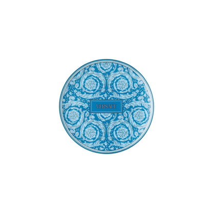 VERSACE Barocco Teal Piatto Piattino 17cm Azzurro Porcellana