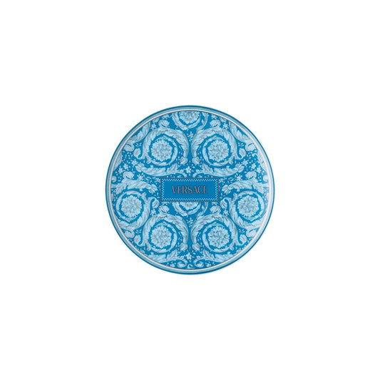 VERSACE Barocco Teal Piatto Piattino 17cm Azzurro Porcellana