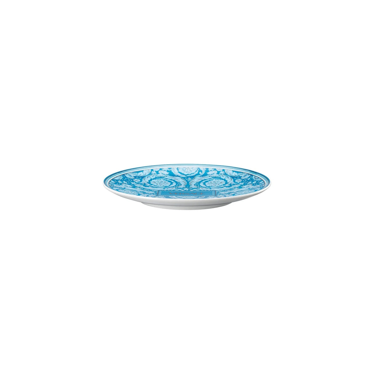 VERSACE Barocco Teal Piatto Piattino 17cm Azzurro Porcellana