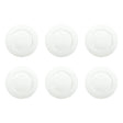 BRANDANI Piatto Piano Total White 27cm Set 6 Pezzi Bianco New Bone