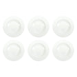 BRANDANI Piatto Fondo Total White 21,5cm Set 6 Pezzi Bianco New Bone