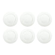 Set 6 piatti frutta Brandani in porcellana new bone bianca 19 cm