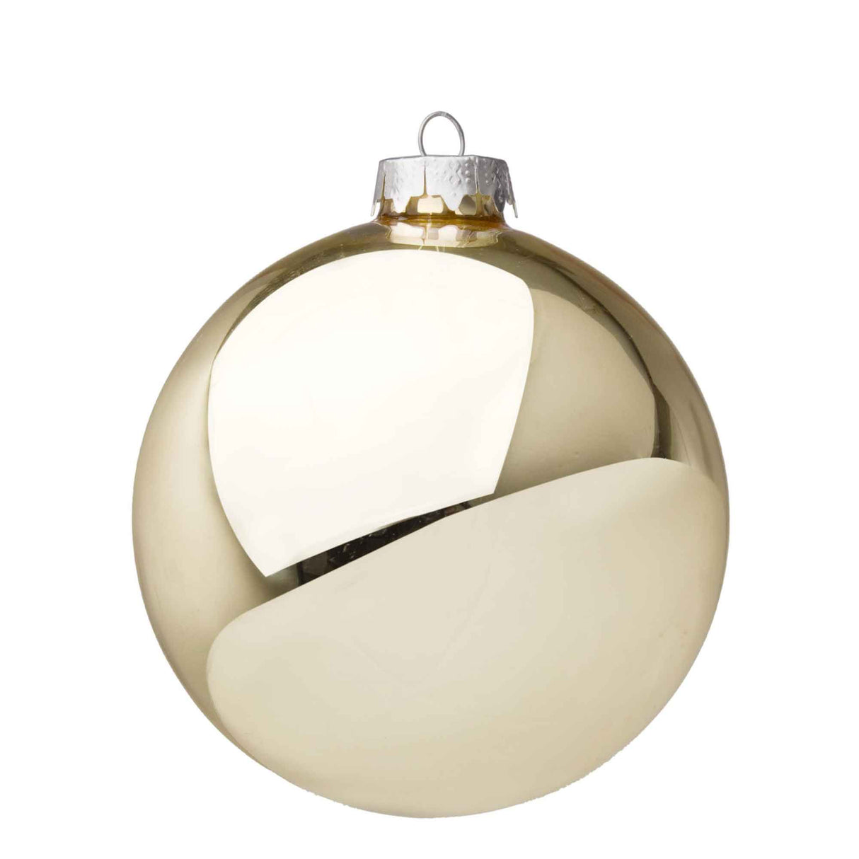 BIZZOTTO Addobbo Sfera Pallina Albero di Natale Champagne Lucido Vetro 10cm