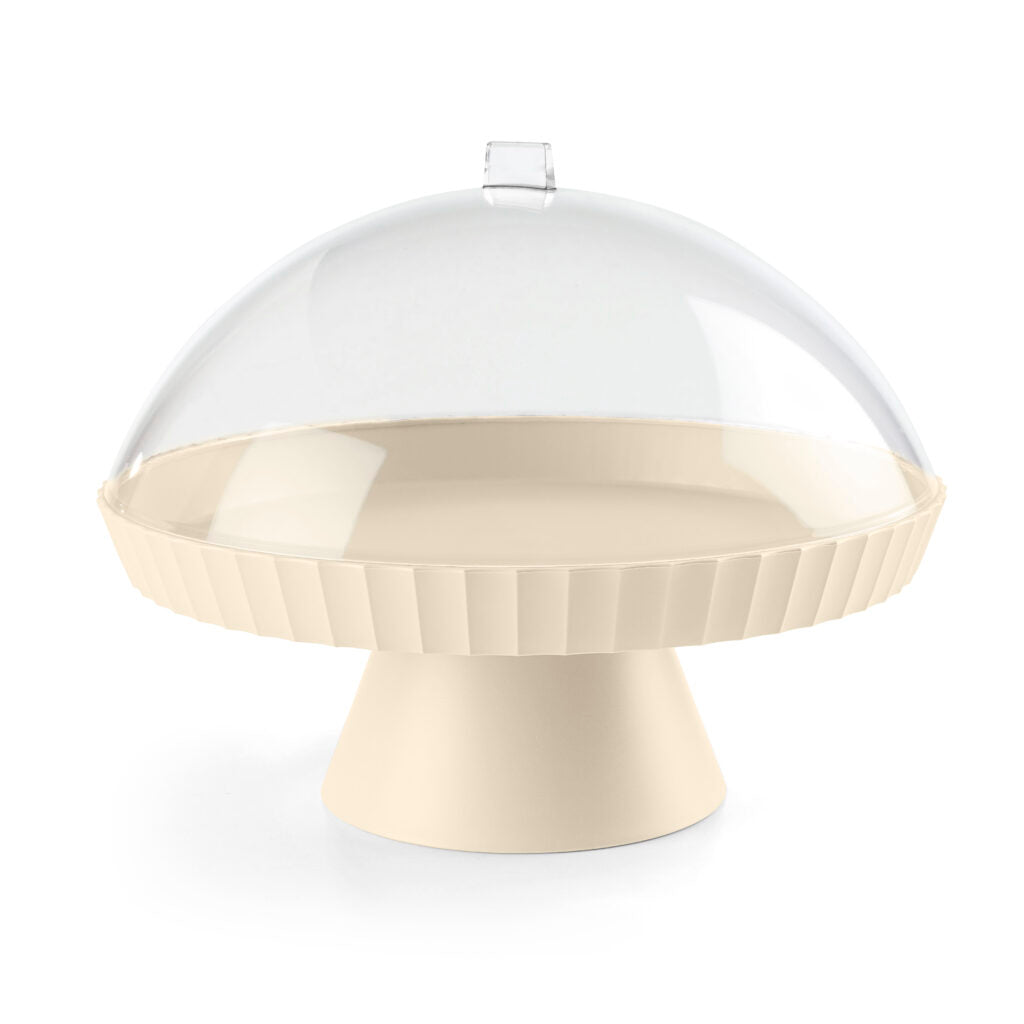 BLIM PLUS Agorà Cake Stand 30cm Brown Sugar Sand Made in Italy 100% Recyclable