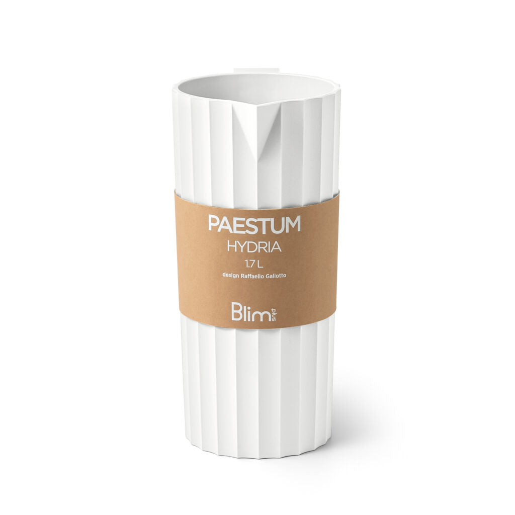 BLIM PLUS Caraffa Brocca Hydria Arctic White Bianco 1,7lt Made in Italy 100% Riciclabile