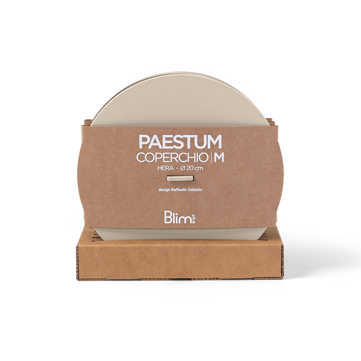 BLIM PLUS Coperchio per Ciotola Paestum M 20cm Moka Grey Grigio Made in Italy 100% Riciclabile