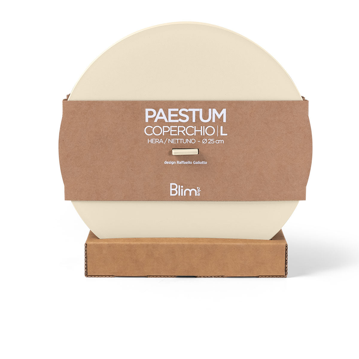 BLIM PLUS Coperchio per Ciotola Paestum L 25cm Brown Sugar Sabbia Made in Italy 100% Riciclabile