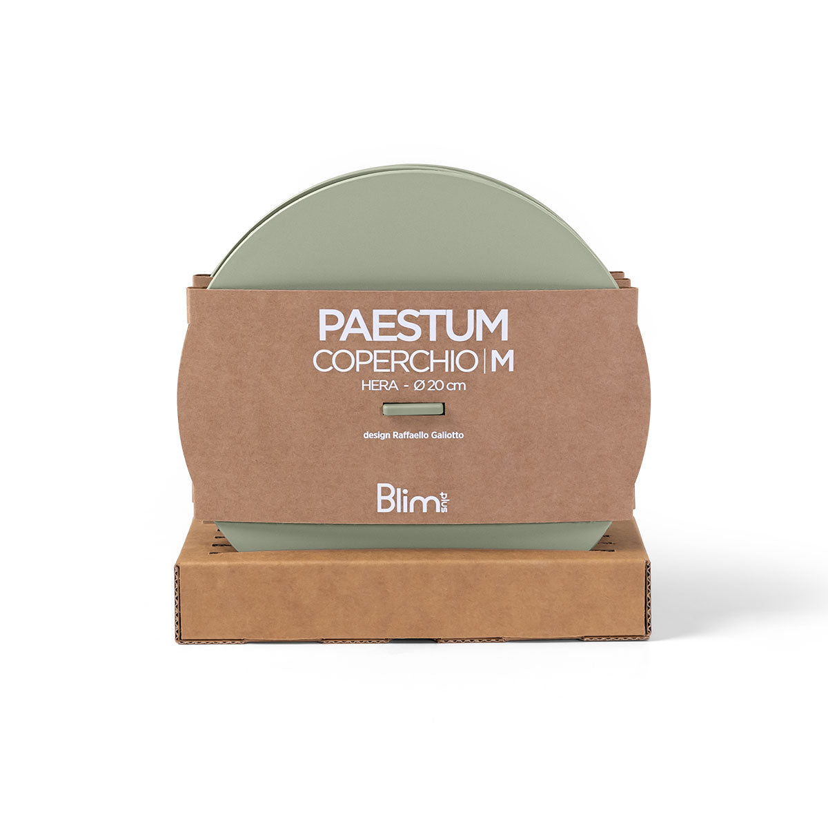 BLIM PLUS Coperchio per Ciotola Paestum M 20cm Forest Medium Verde Made in Italy 100% Riciclabile