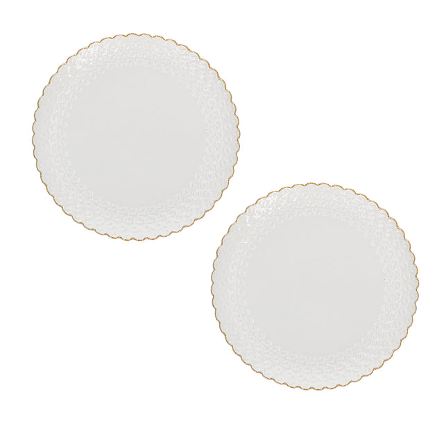LA PORCELLANA BIANCA - Momenti Oro Set 2 Pezzi Piatto Dolce 18cm