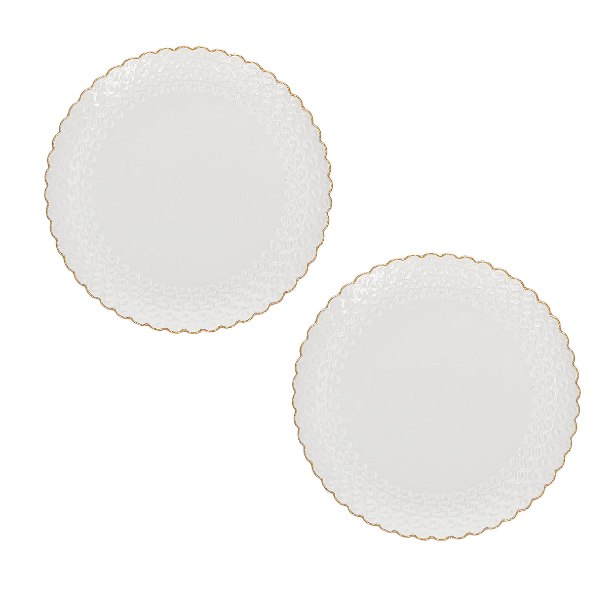 LA PORCELLANA BIANCA - Momenti Oro Set 2 Pezzi Piatto Dolce 18cm