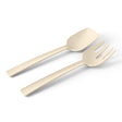 BLIM PLUS Posate per Insalata Paestum 29cm Brown Sugar Sabbia Made in Italy 100% Riciclabile