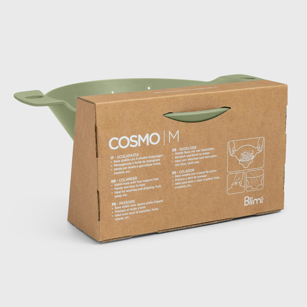 BLIM PLUS Scolapasta Cosmo Forest Dark Verde Made in Italy 100% Riciclabile