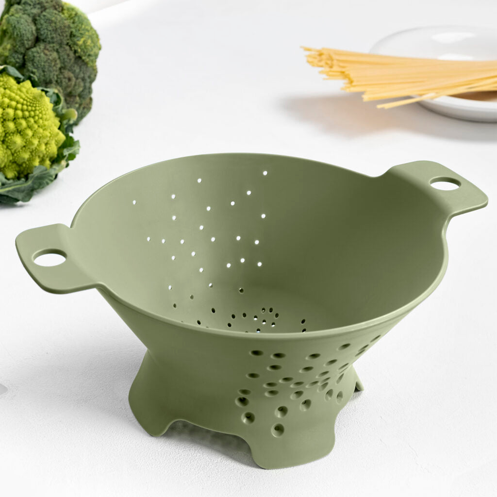 BLIM PLUS Scolapasta Cosmo Forest Dark Verde Made in Italy 100% Riciclabile