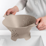 BLIM PLUS Scolapasta Cosmo Moka Grey Grigio Made in Italy 100% Riciclabile