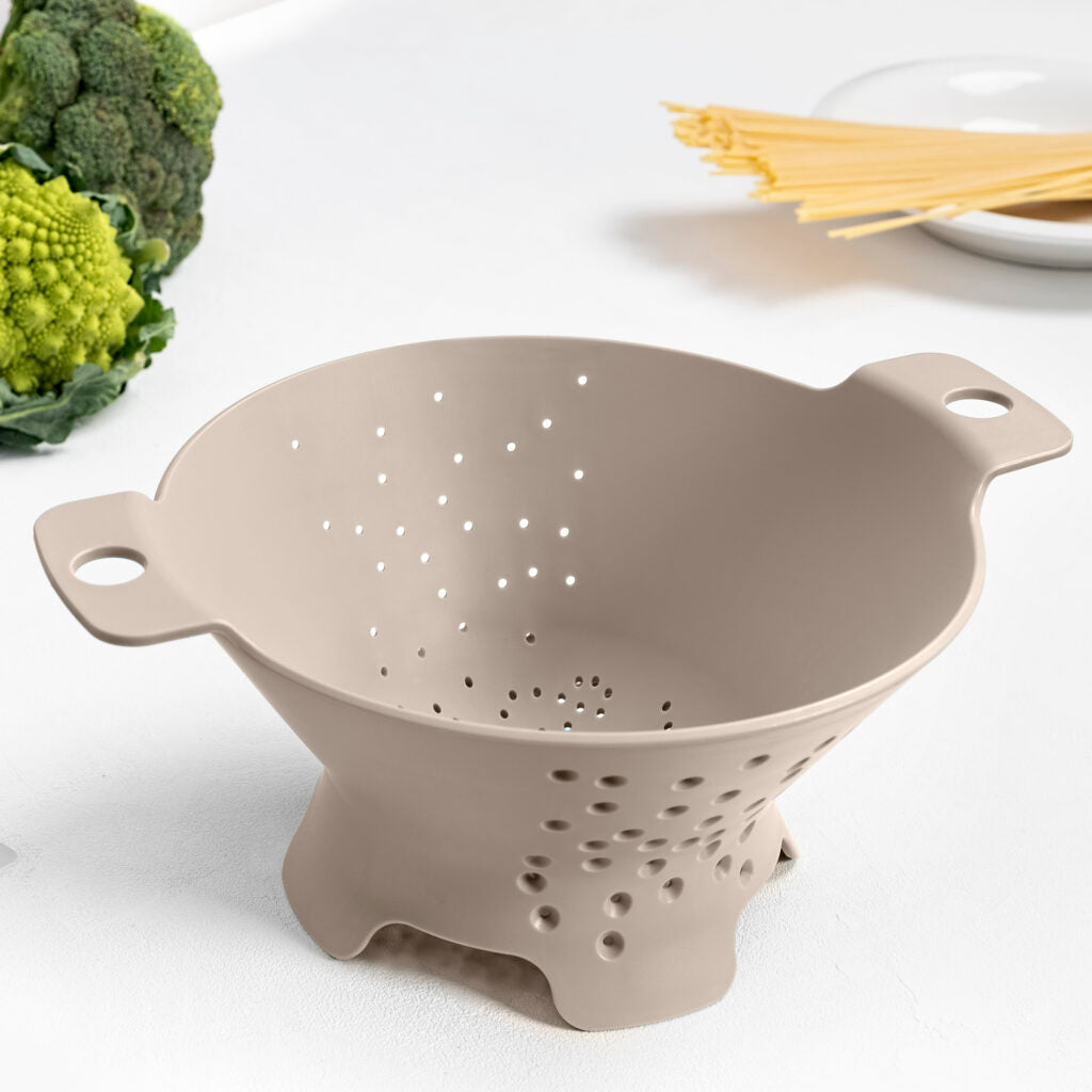 BLIM PLUS Scolapasta Cosmo Moka Grey Grigio Made in Italy 100% Riciclabile