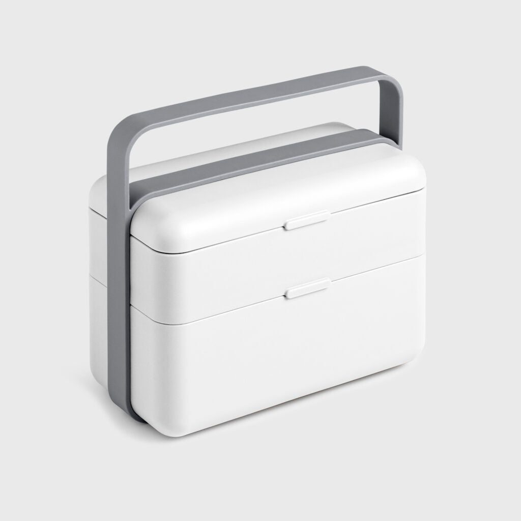 BLIM PLUS Lunchbox Porta Pranzo Bauletto M 18x17,5cm Arctic White Bianco Made in Italy 100% Riciclabile