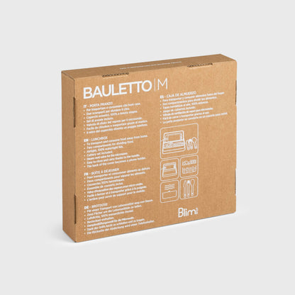 BLIM PLUS Lunchbox Porta Pranzo Bauletto M 18x17,5cm Arctic White Bianco Made in Italy 100% Riciclabile