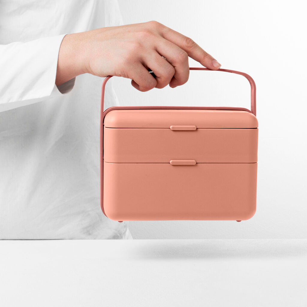 BLIM PLUS Lunchbox Porta Pranzo Bauletto M 18x17,5cm Flamingo Pink Rosa Made in Italy 100% Riciclabile