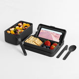 BLIM PLUS Lunchbox Porta Pranzo Bauletto M 18x17,5cm Carbon Black Nero Made in Italy 100% Riciclabile
