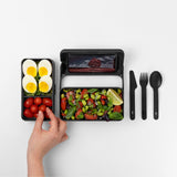 BLIM PLUS Lunchbox Porta Pranzo Bauletto M 18x17,5cm Carbon Black Nero Made in Italy 100% Riciclabile