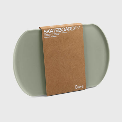 BLIM PLUS Tagliere Skateboard 32x22,5cm Forest Medium Verde Made in Italy 100% Riciclabile