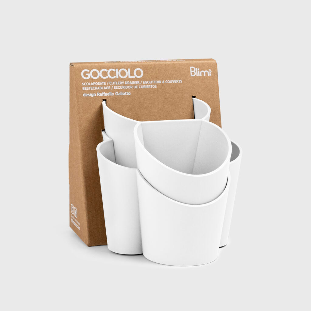 BLIM PLUS Scolaposate Gocciolo 14x11,5cm Arctic White Bianco Made in Italy 100% Riciclabile