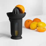 BLIM PLUS Spremiagrumi con Caraffa Ufo 500ml Carbon Black Nero Made in Italy 100% Riciclabile