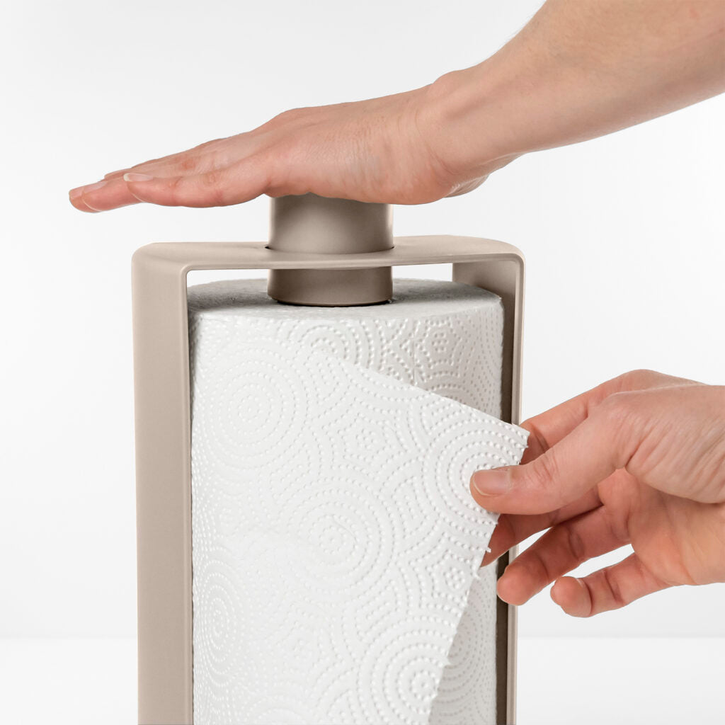 BLIM PLUS Portarotolo Stop 35cm Moka Grey Grigio Made in Italy 100% Riciclabile