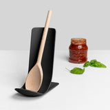 BLIM PLUS Poggiamestoli Stand 18cm Carbon Black Nero Made in Italy 100% Riciclabile