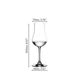RIEDEL Bicchieri Calici Acquavite Grappa Set 4 Pezzi 200ml Cristallo