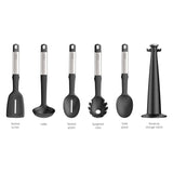 JOSEPH JOSEPH Elevate Set 5 Utensili da Cucina Mestoli 35cm