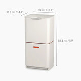JOSEPH JOSEPH Totem Max Waste Bin 60L Stone 82x39cm